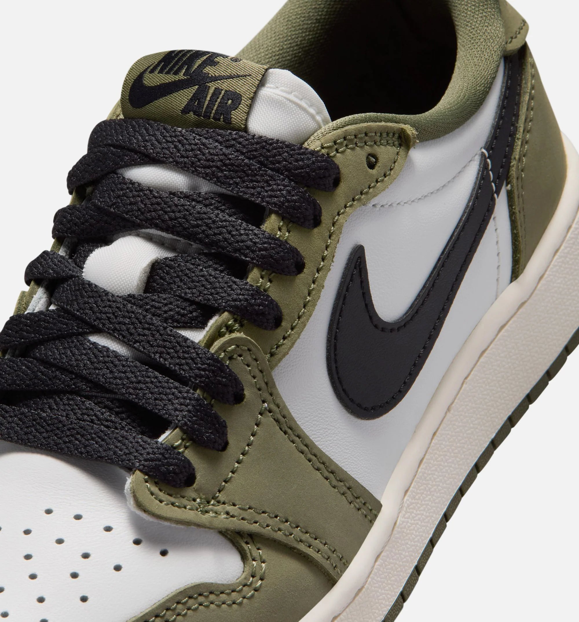 Air Jordan 1 Low OG Medium Olive And Summit White Grade School Lifestyle Shoe Medium Olive Black Summit White Sail