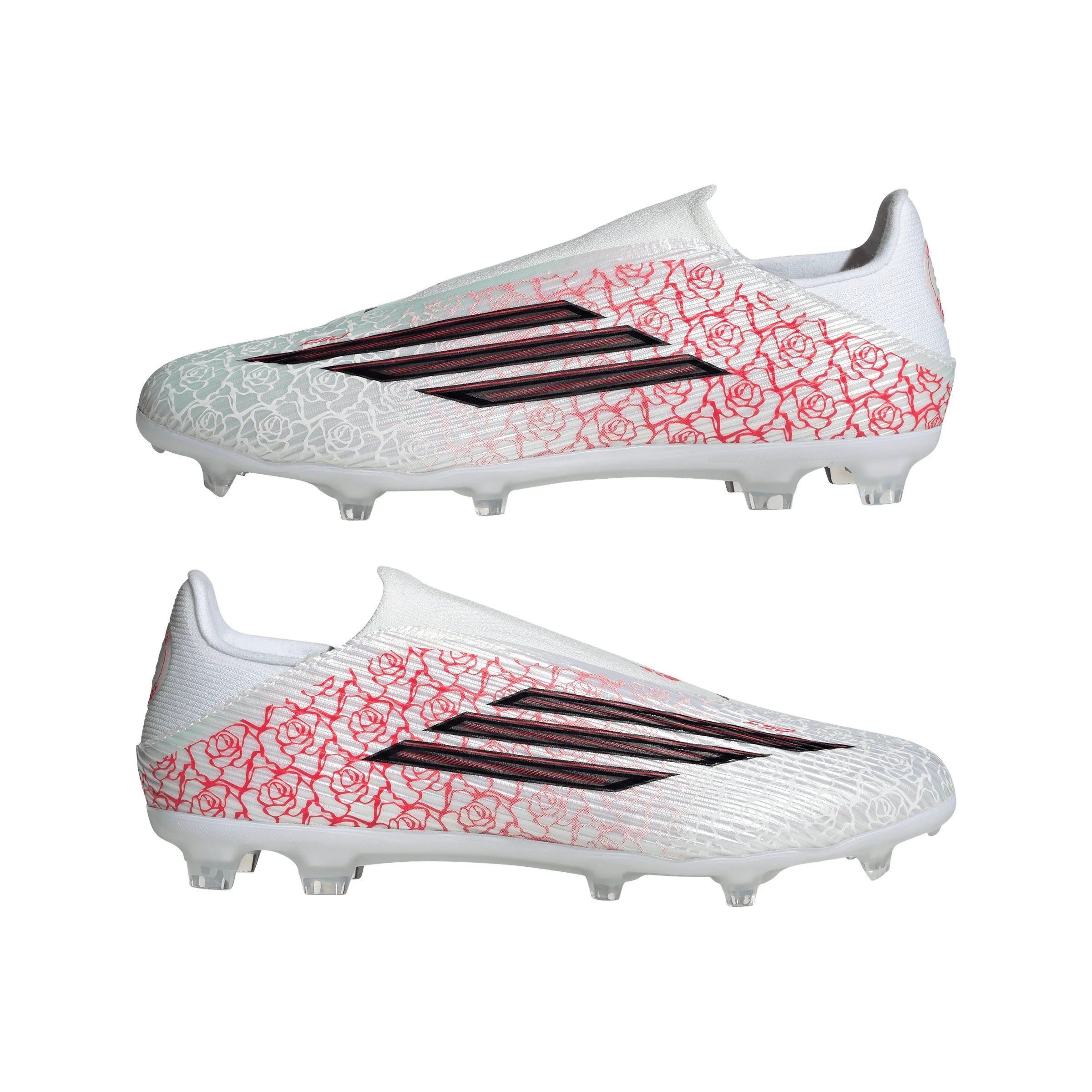 adidas F50 League Laceless FG MG Firm Ground Multi Ground Mens Soccer Cleats White Black Red