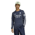 adidas Real Madrid Away Long Sleeve Mens Soccer Jersey 25 26 Blue
