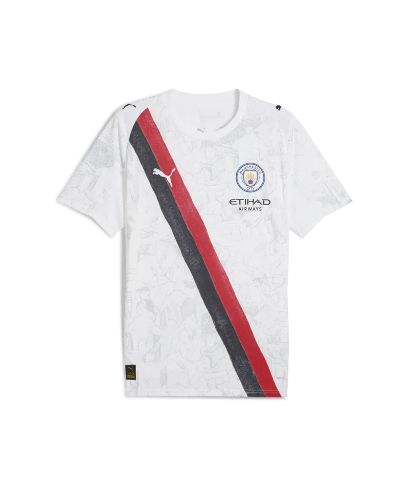 PUMA Manchester City KidSuper Mens Soccer Jersey White Black