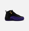Air Jordan 12 Retro Field Purple Grade School Lifestyle Shoe Black Purple