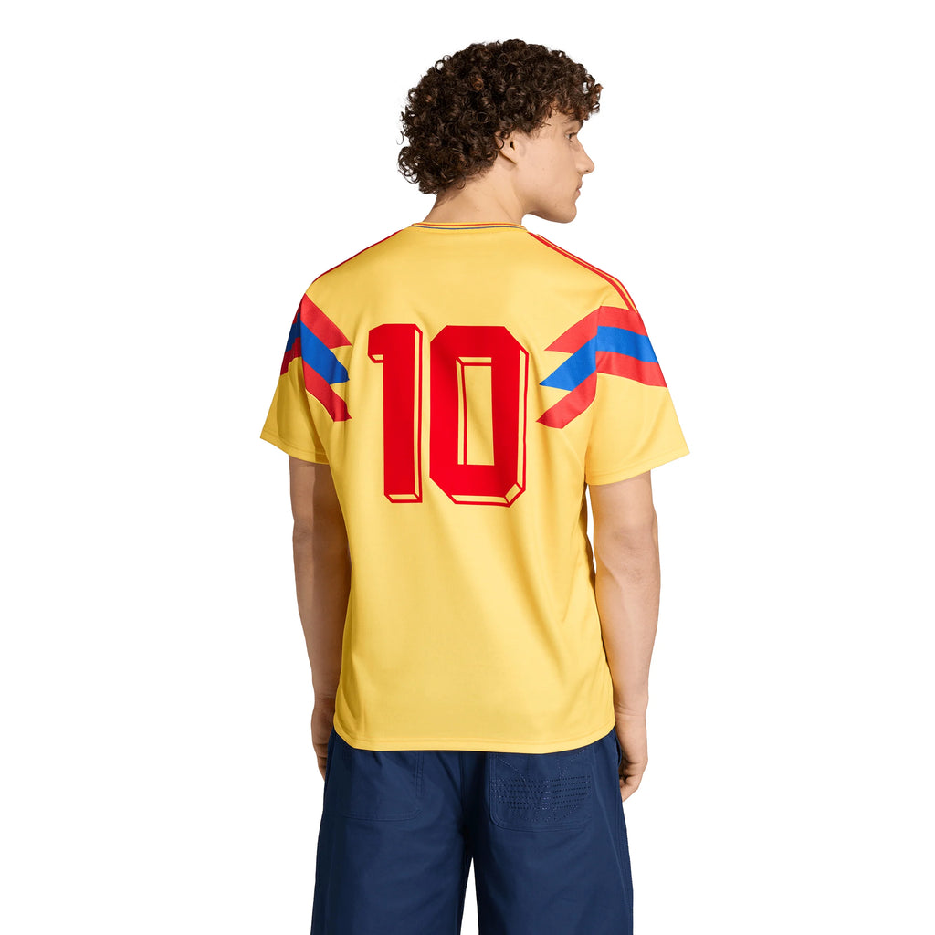 adidas Colombia Away Mens Soccer Jersey 1990 Gold