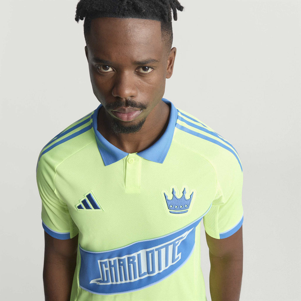 adidas Mens Charlotte FC Third Authentic Soccer Jersey 25 26 Yellow