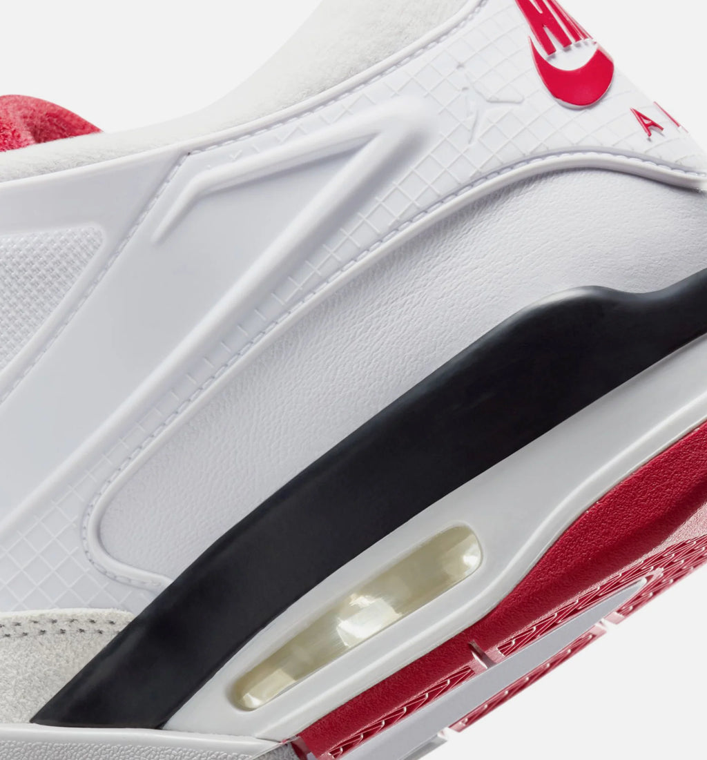 Air Jordan 4 RM Mens Lifestyle Shoe White Black Neutral Grey Varsity Red