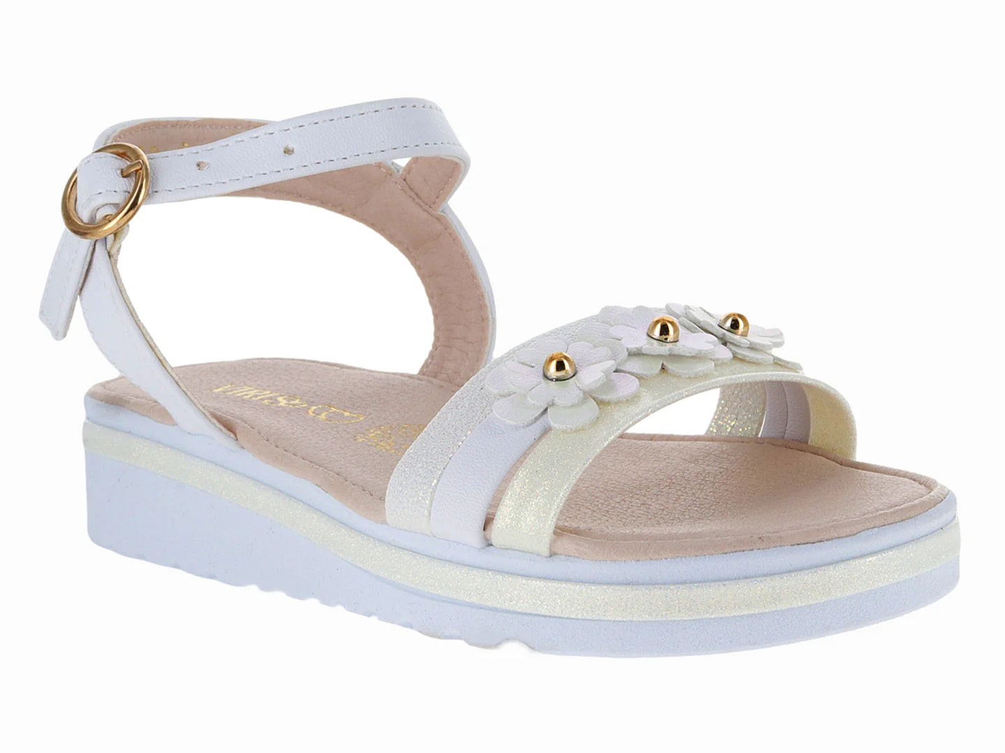 Sandalias Viris Blancas para Niña