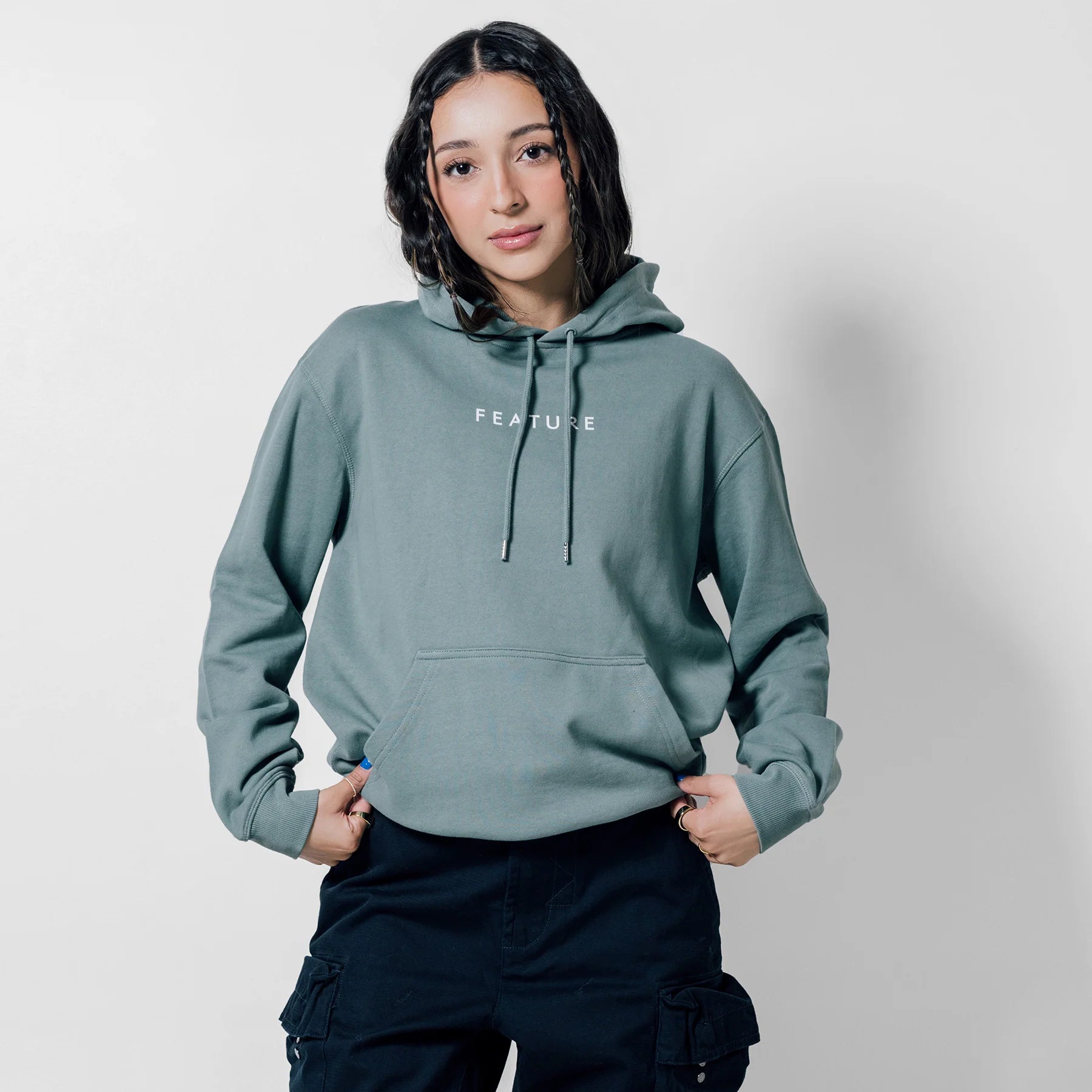 Womens Logo Hoodie Sage