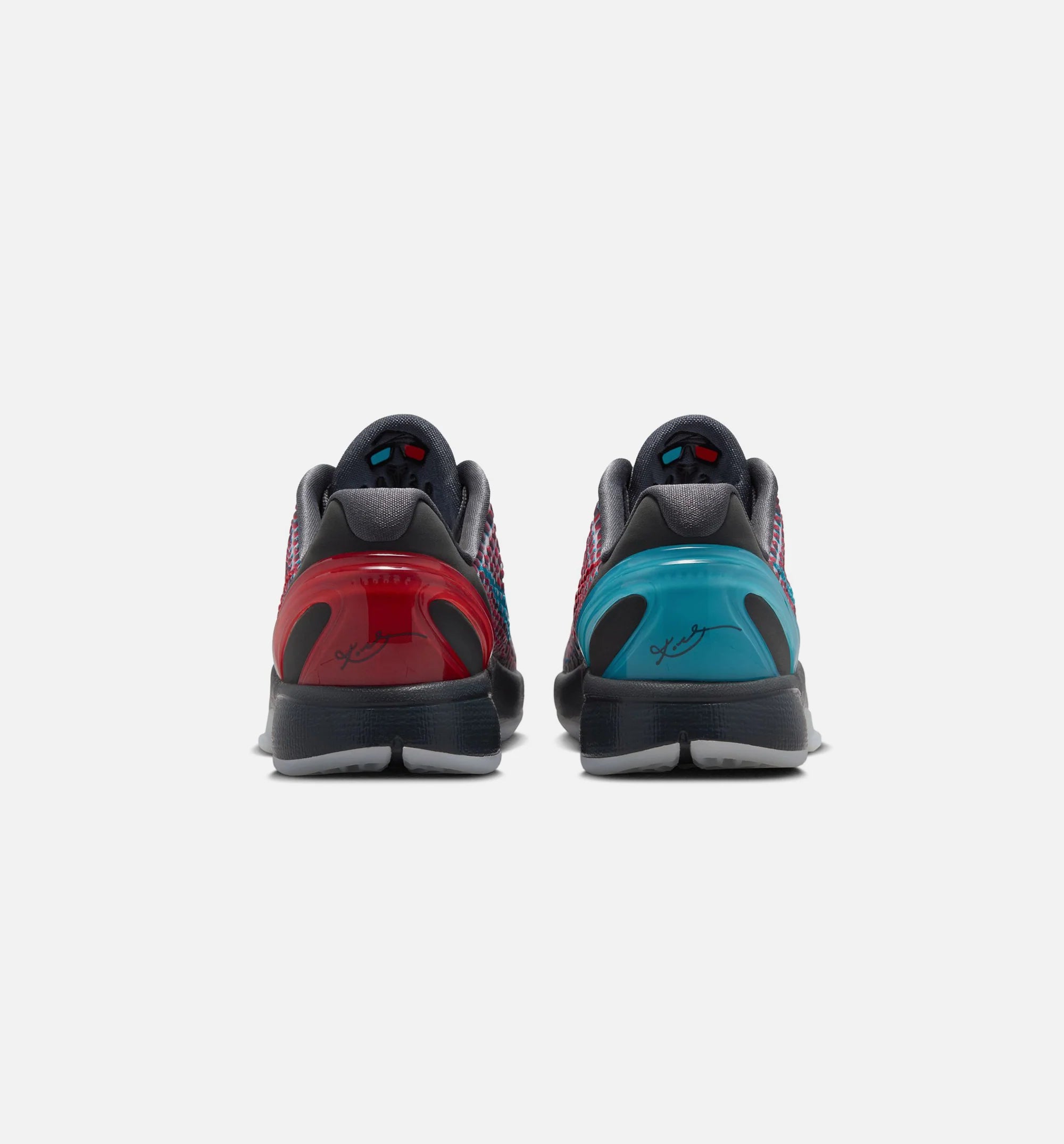 Kobe 6 3D All Star Grade School Basketball Shoe Dark Grey Chlorine Blue Daring Red