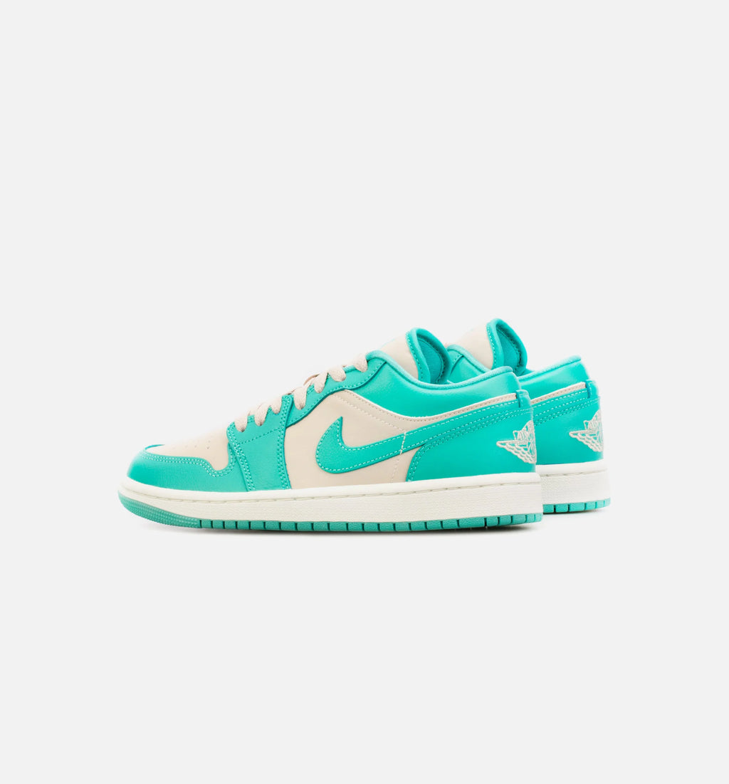 Air Jordan 1 Low Womens Lifestyle Shoe Teal Blue Beige