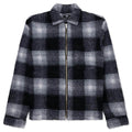 Zip Sherpa Shadow Plaid Black