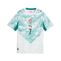 PUMA Portugal Away Ronaldo Youth Soccer Jersey White Green Lagoon