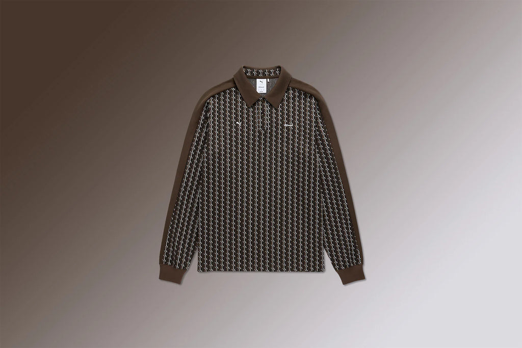 Puma x JJJJound T7 Longsleeve Polo Chocolate