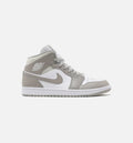 Air Jordan 1 Mid Linen Mens Lifestyle Shoes Bone White