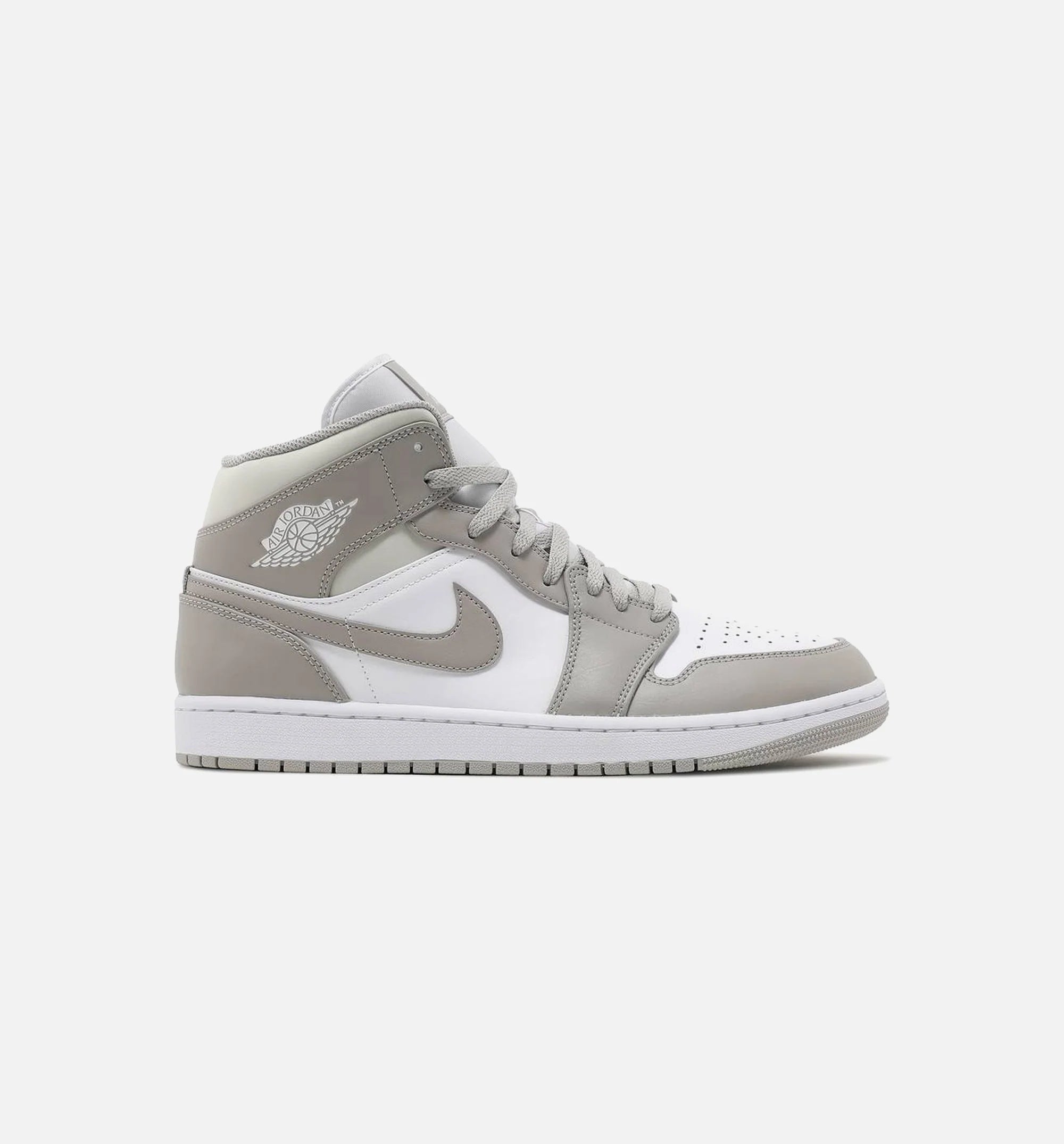 Air Jordan 1 Mid Linen Mens Lifestyle Shoes Bone White