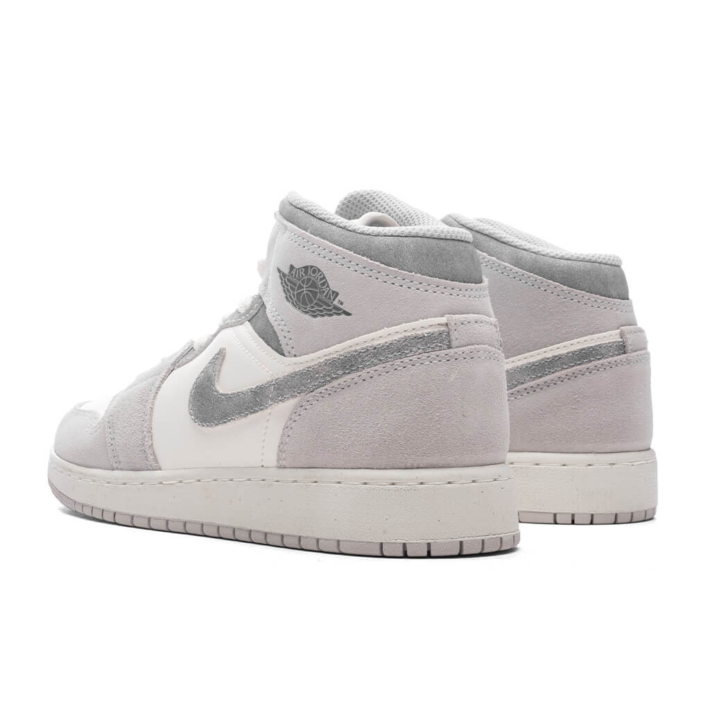 Air Jordan 1 Mid SE GS Neutral Grey Smoke Grey Sail