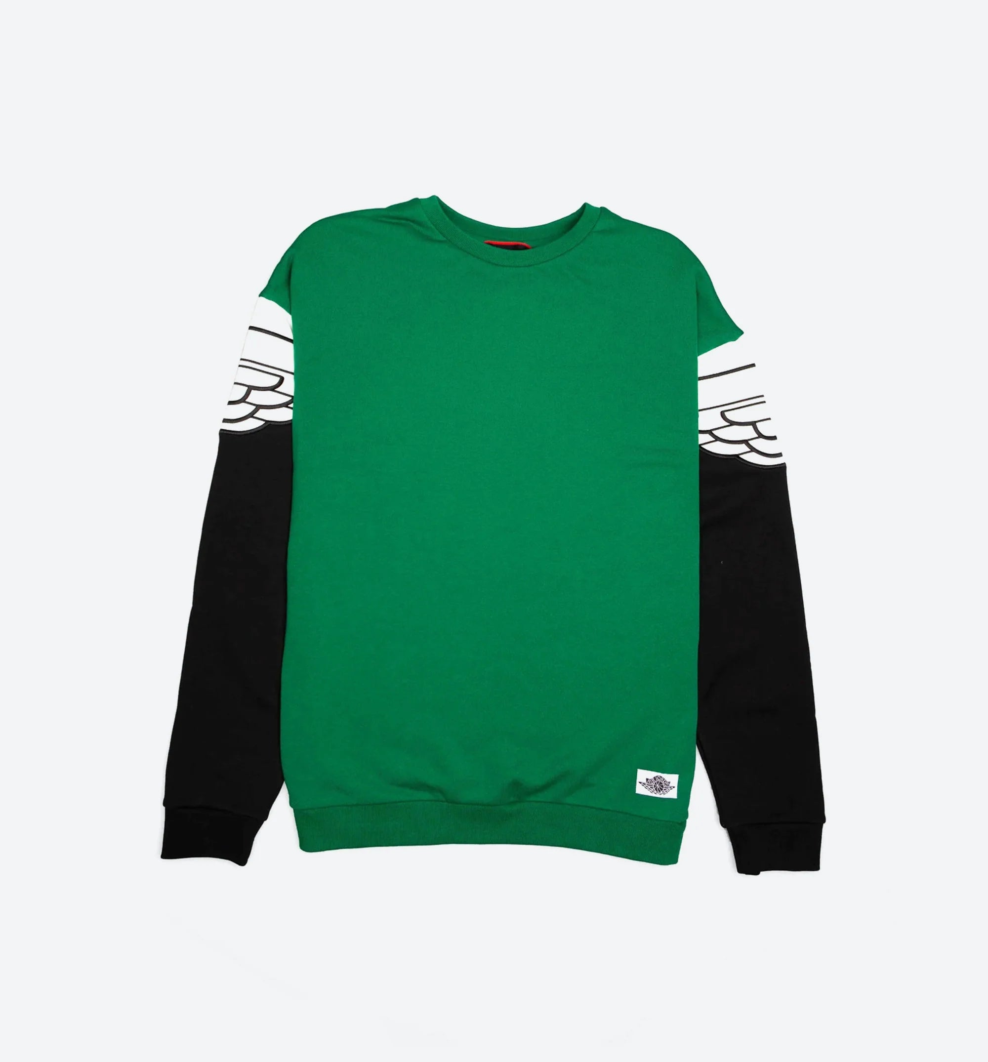 Air Jordan Wings Classic Mens Crew Shirt Pinke Green Black Ivory