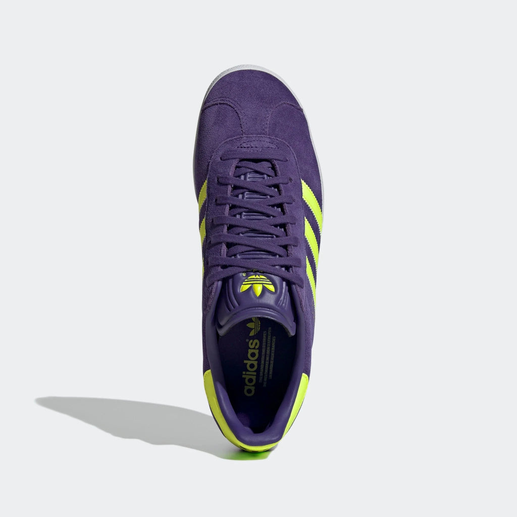 adidas Gazelle Messi Shoes Purple Lucid Lemon White
