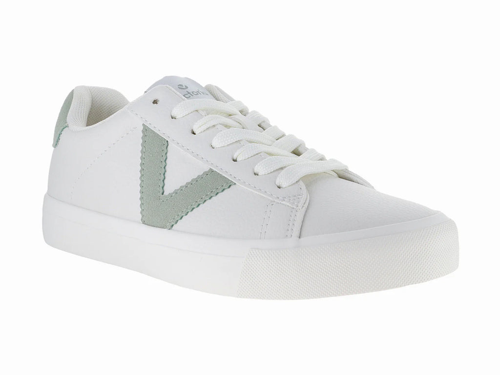 Tenis Victoria Blanco y Verde para Mujer