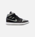 Air Jordan 1 Mid Black Grey Womens Lifestyle Shoe Black Grey