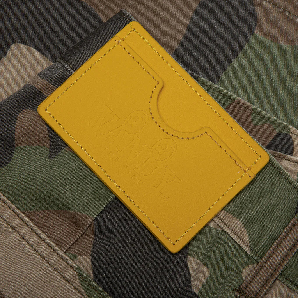 Woodland Camo Shorts Washed Green