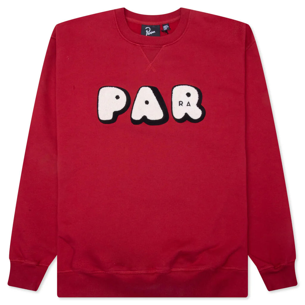 Rounded PAR Crew Neck Sweatshirt Ruby Red