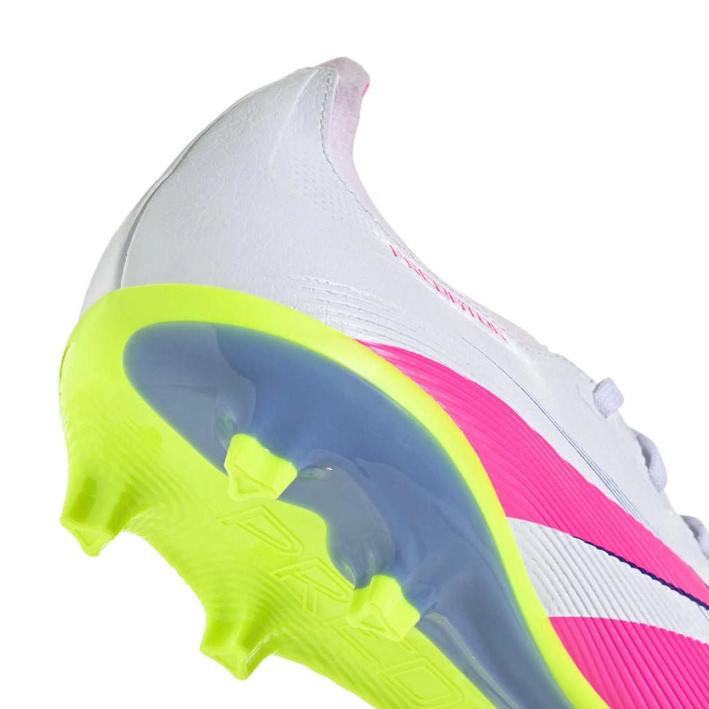 adidas Predator League Firm Multi Ground Soccer Cleats White Pink Lemon