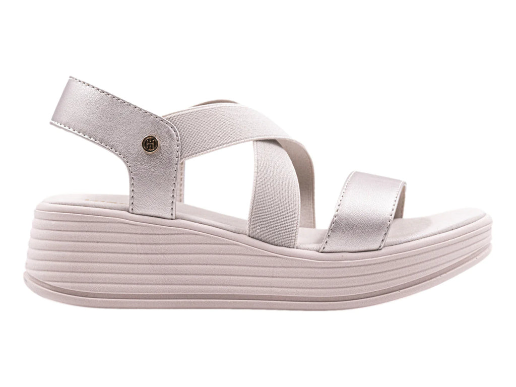 Sandalias Hispana Plata Metálicas para Mujer