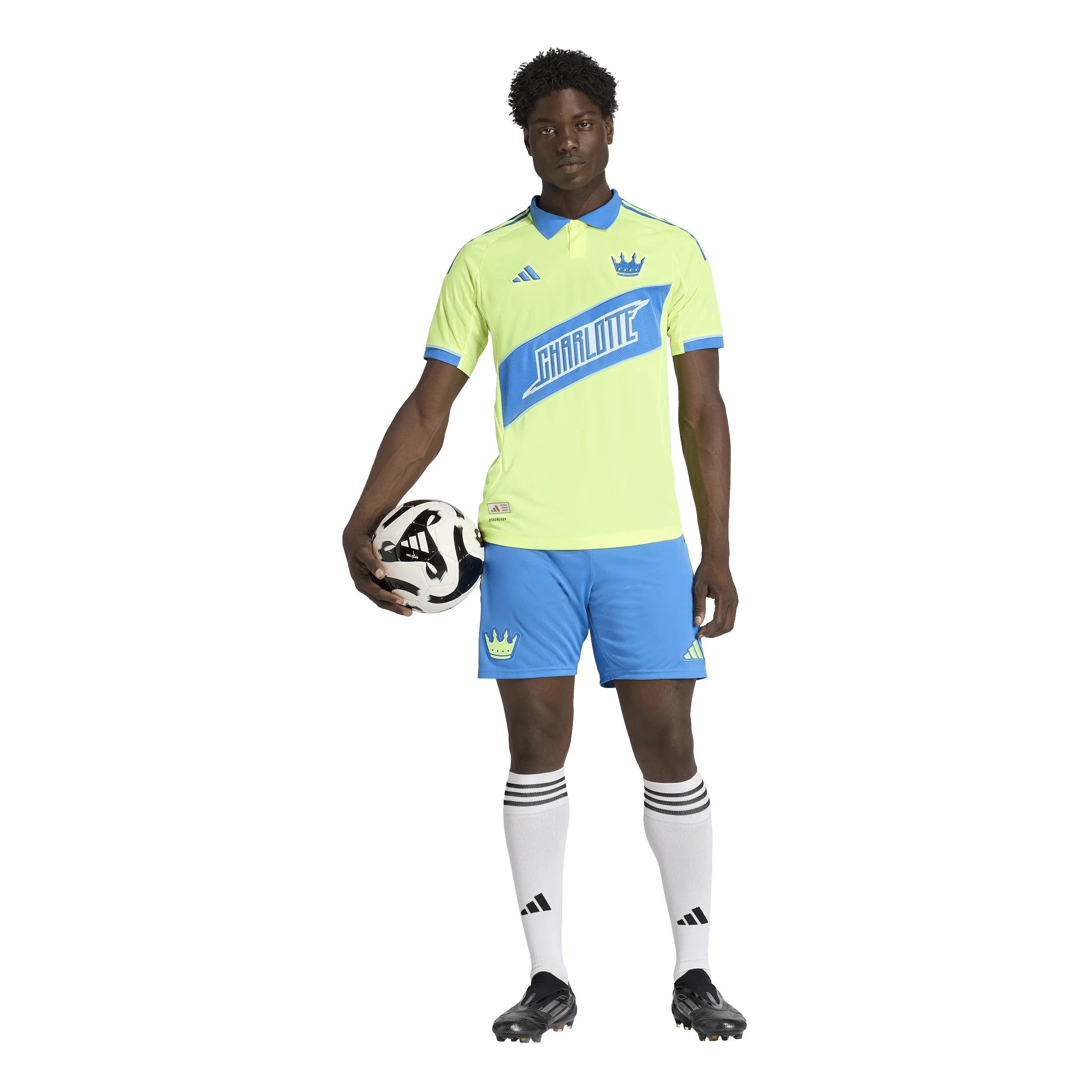 adidas Mens Charlotte FC Third Authentic Soccer Jersey 25 26 Yellow