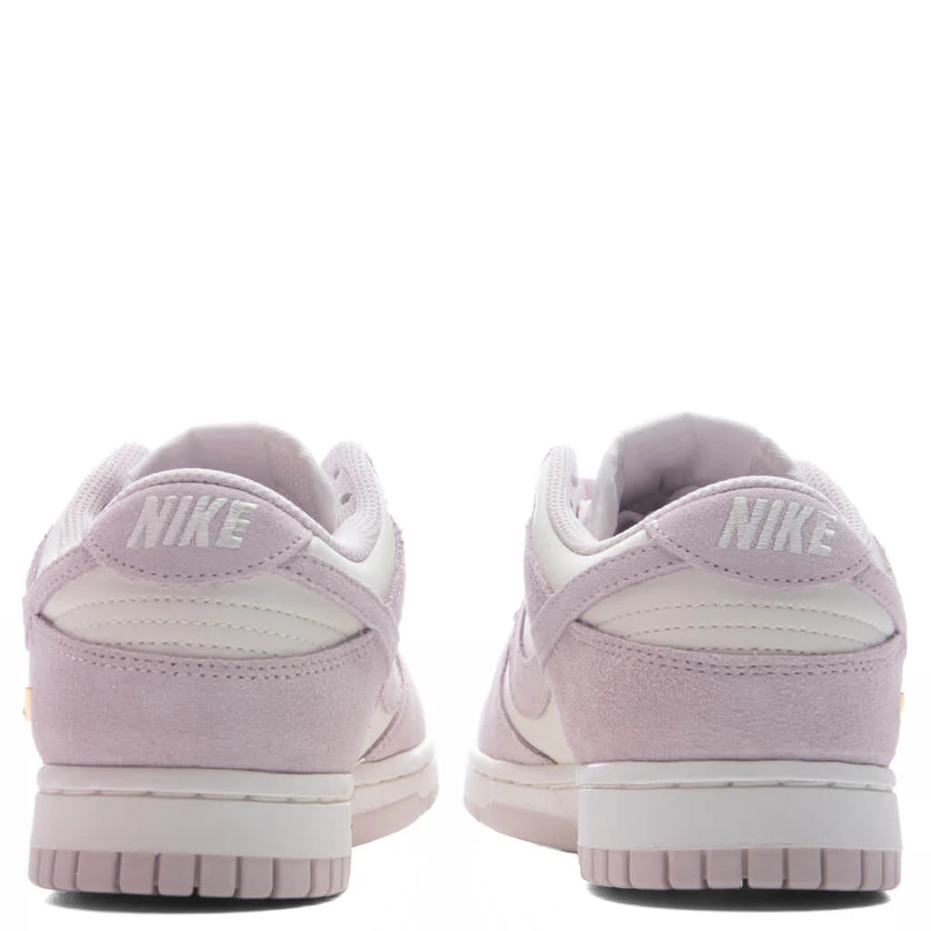 Womens Dunk Low SE Sail Pearl Pink White Metallic Gold