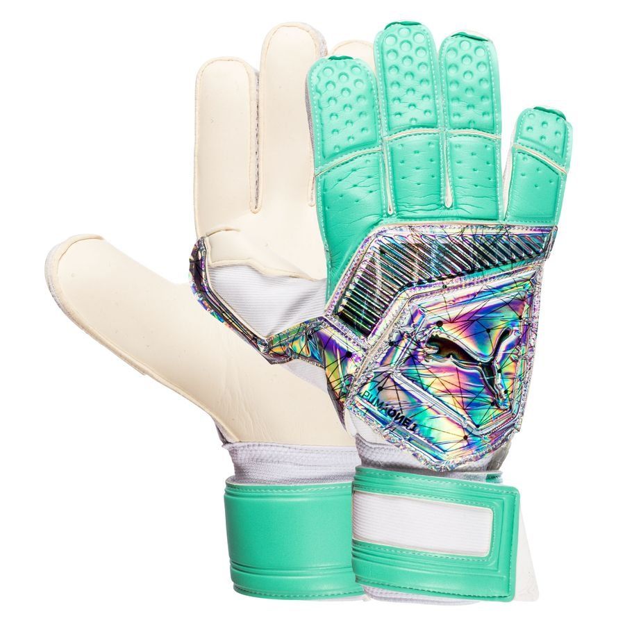 PUMA One Grip 1 RC Illuminate Pack Goalkeeper Gloves Shift Biscay Green