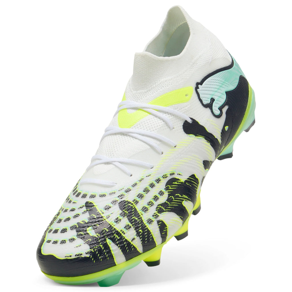 PUMA Future 9 Match Creativity FG AG Firm Ground Artificial Ground Mens Soccer Cleats Yellow White