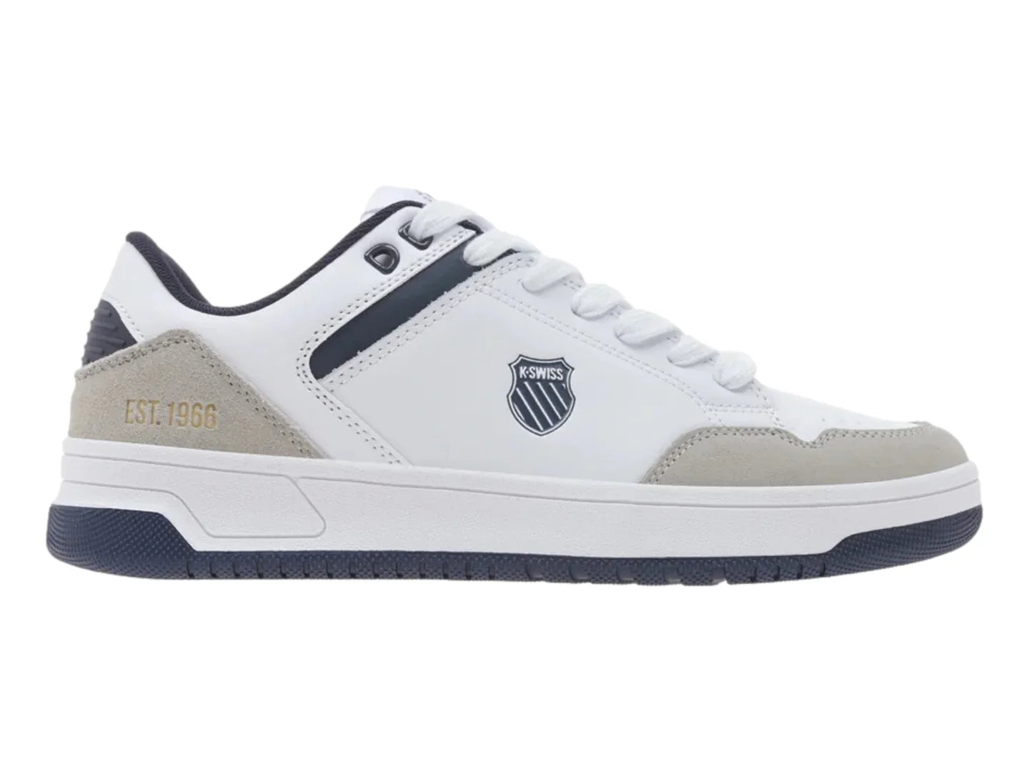 Tenis K Swiss Terminus Blanco y Azul Marino para Hombre