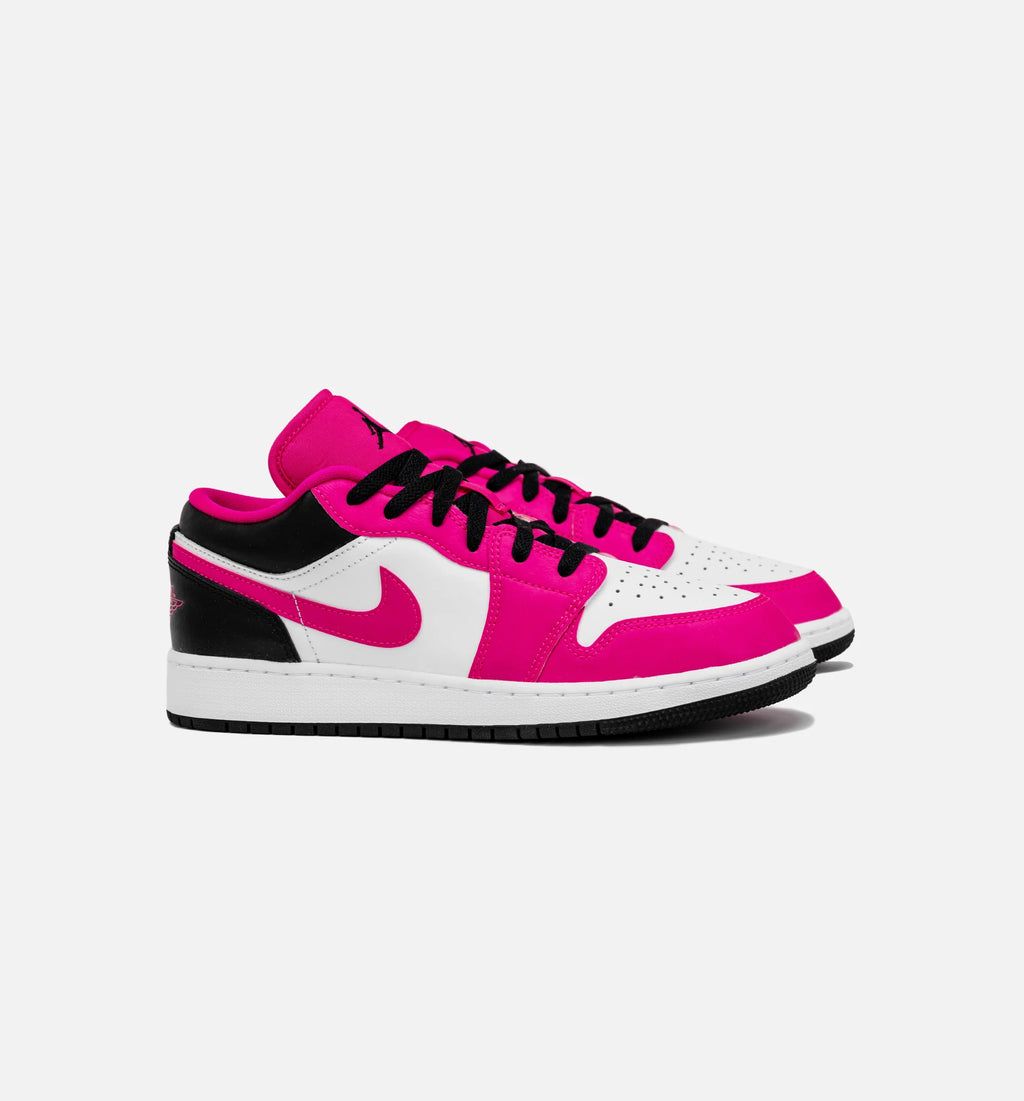 Air Jordan 1 Retro Low Fierce Pink Grade School Lifestyle Shoe White Fierce Pink