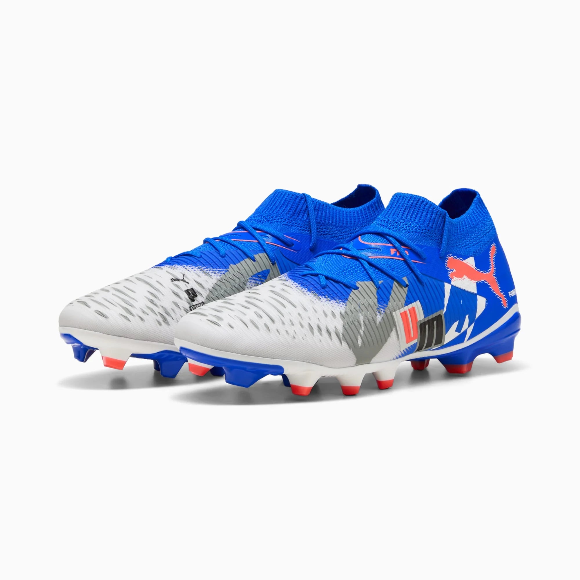 PUMA Future 8 Match Forever FG AG Firm Ground Soccer Cleats White Blue