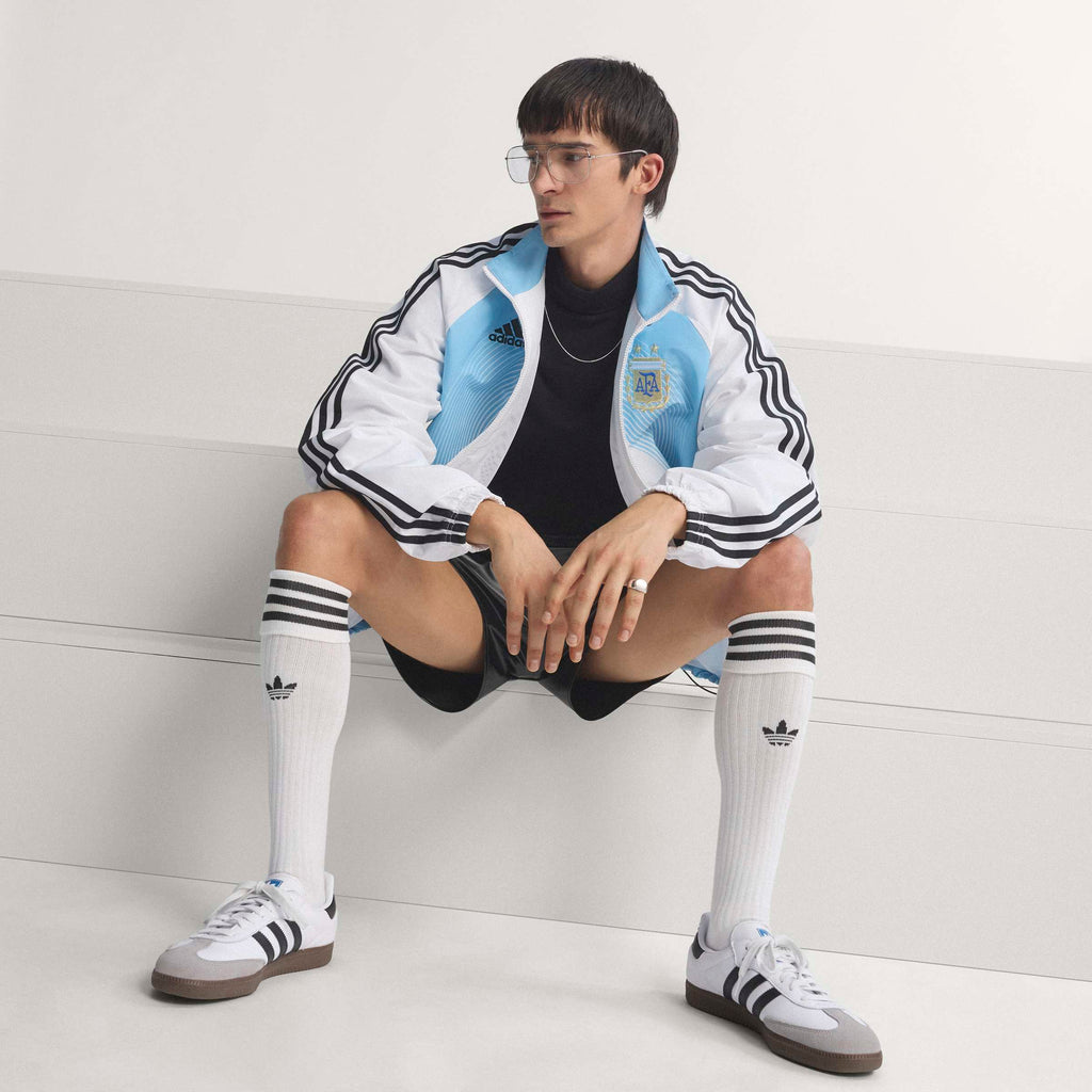 adidas Argentina Home Mens Track Top 2006 White Sky Blue