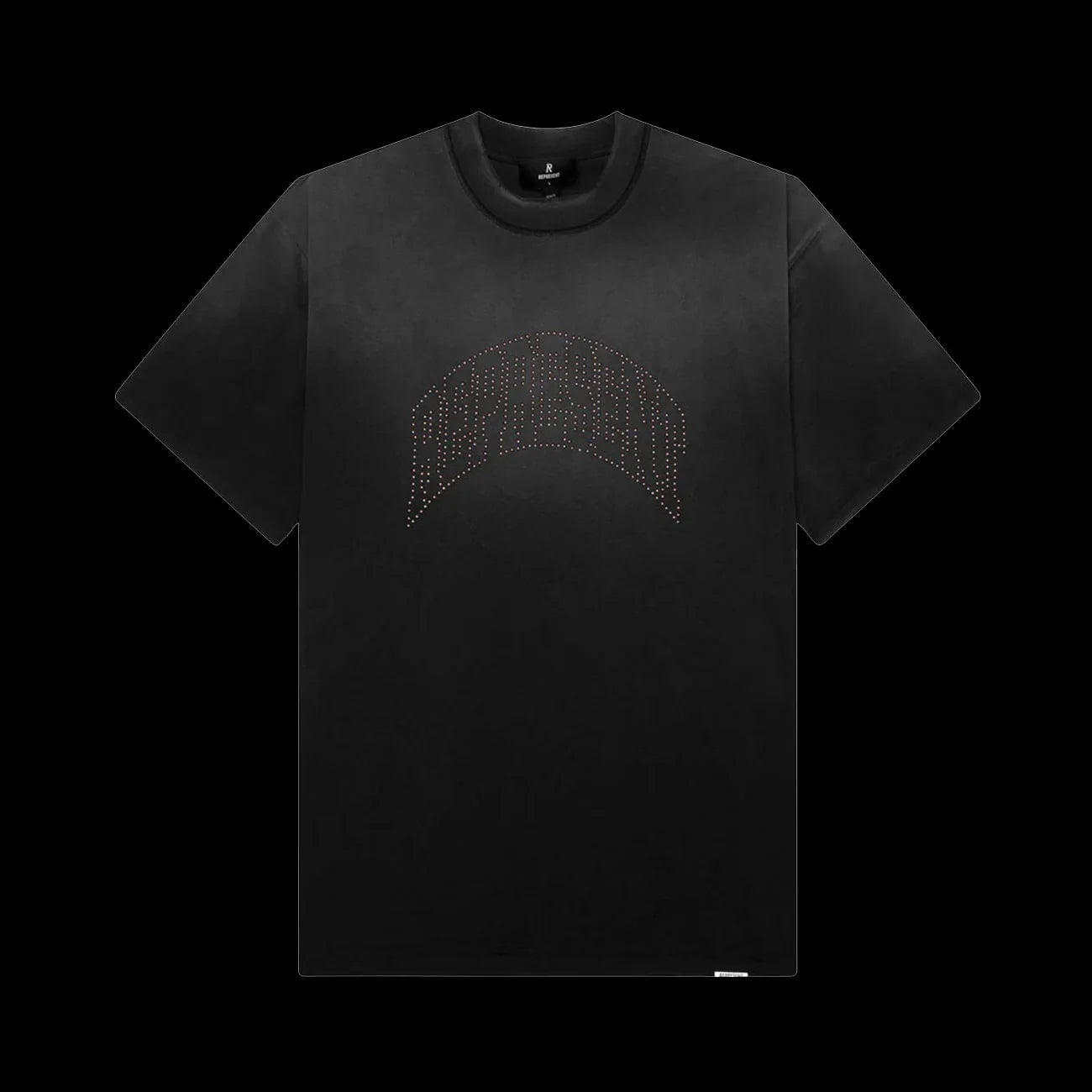 Represent Embellished Represent T Shirt Stained Black