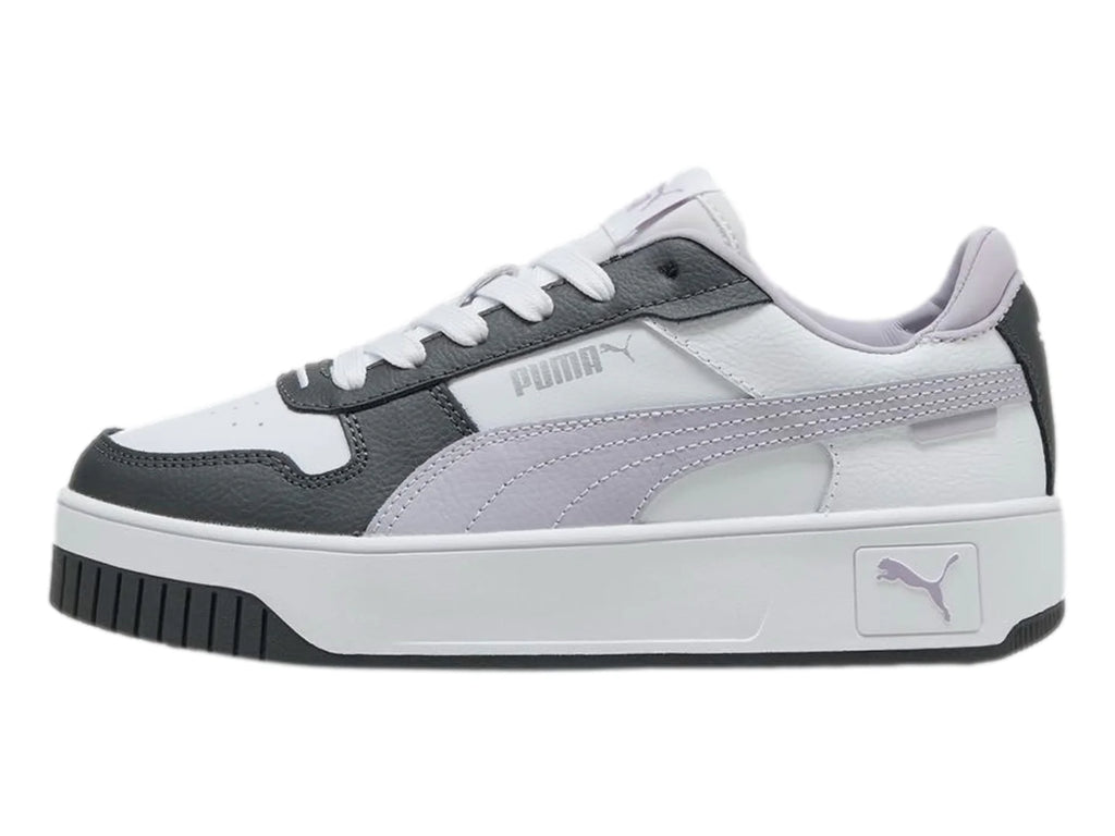 Tenis PUMA Carina Street Blanco y Lila para Niña