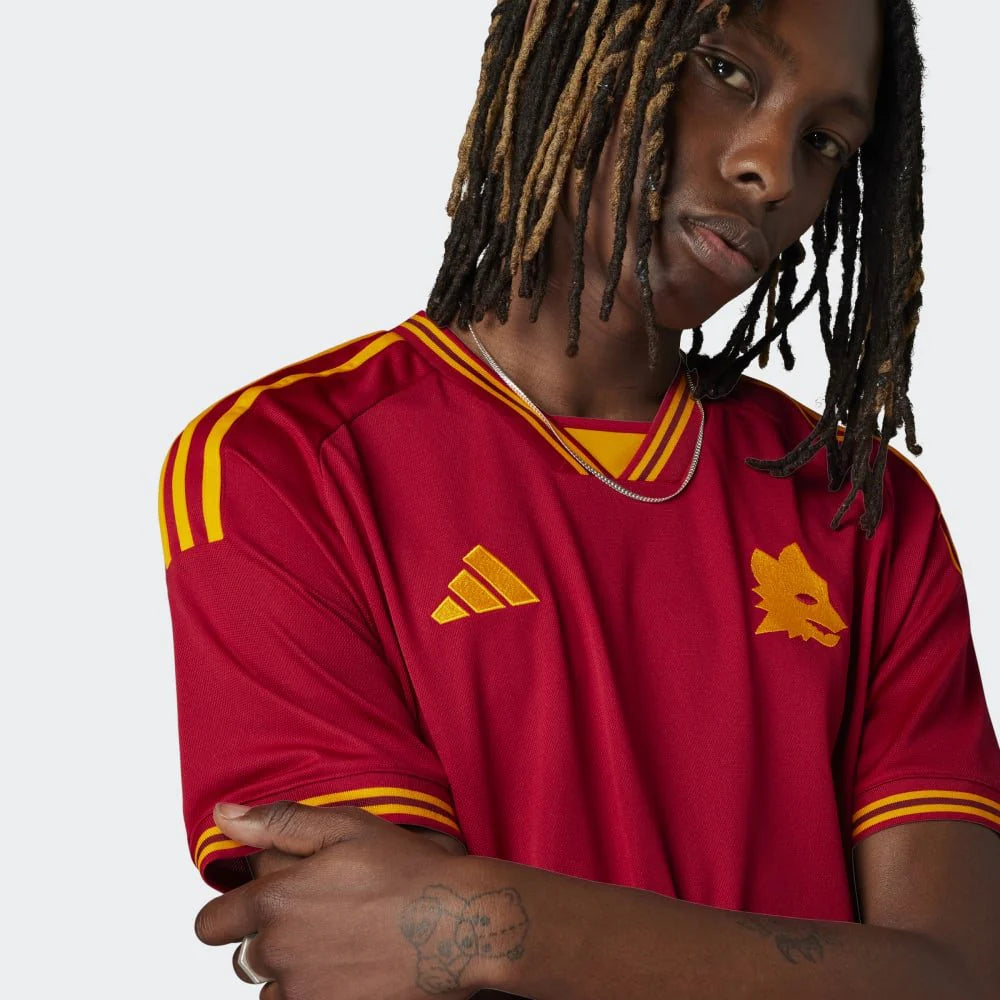 adidas Mens AS Roma Home Jersey 23