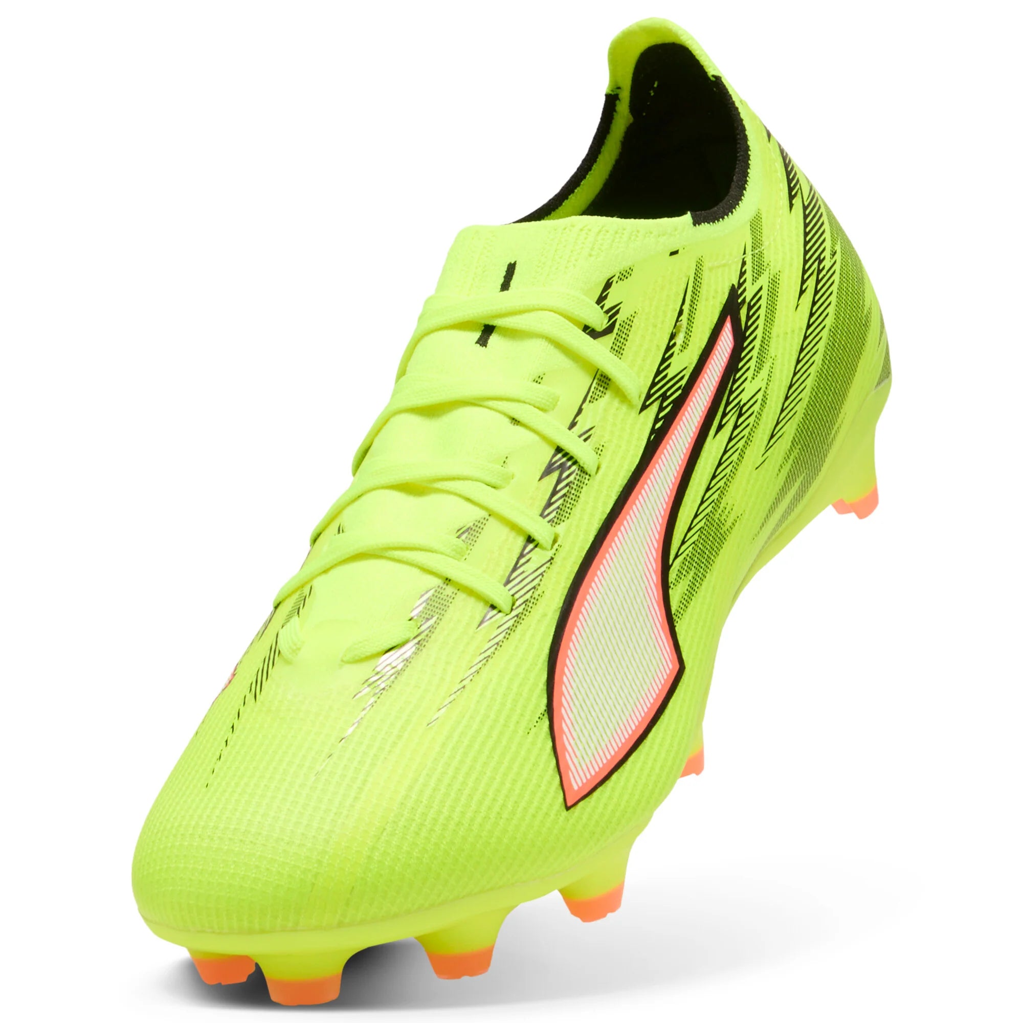 PUMA Ultra 6 Match FG AG Firm Multi Ground Mens Soccer Cleats Yellow Black Red
