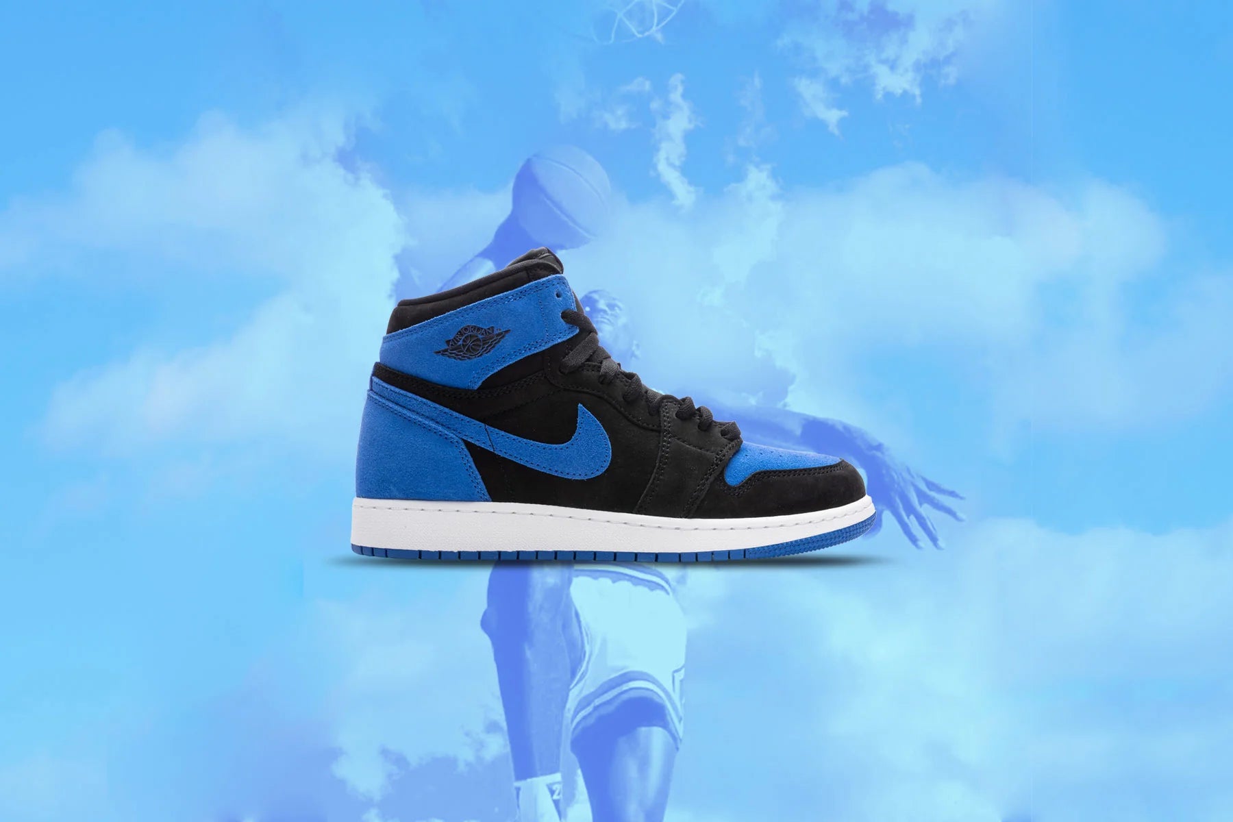 Air Jordan 1 Retro High OG GS Royal Reimagined Black Royal Blue White