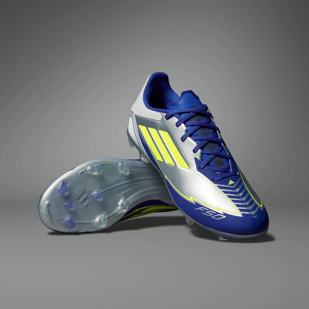 adidas F50 League Messi Firm Multi Ground Boots Silver Yellow
