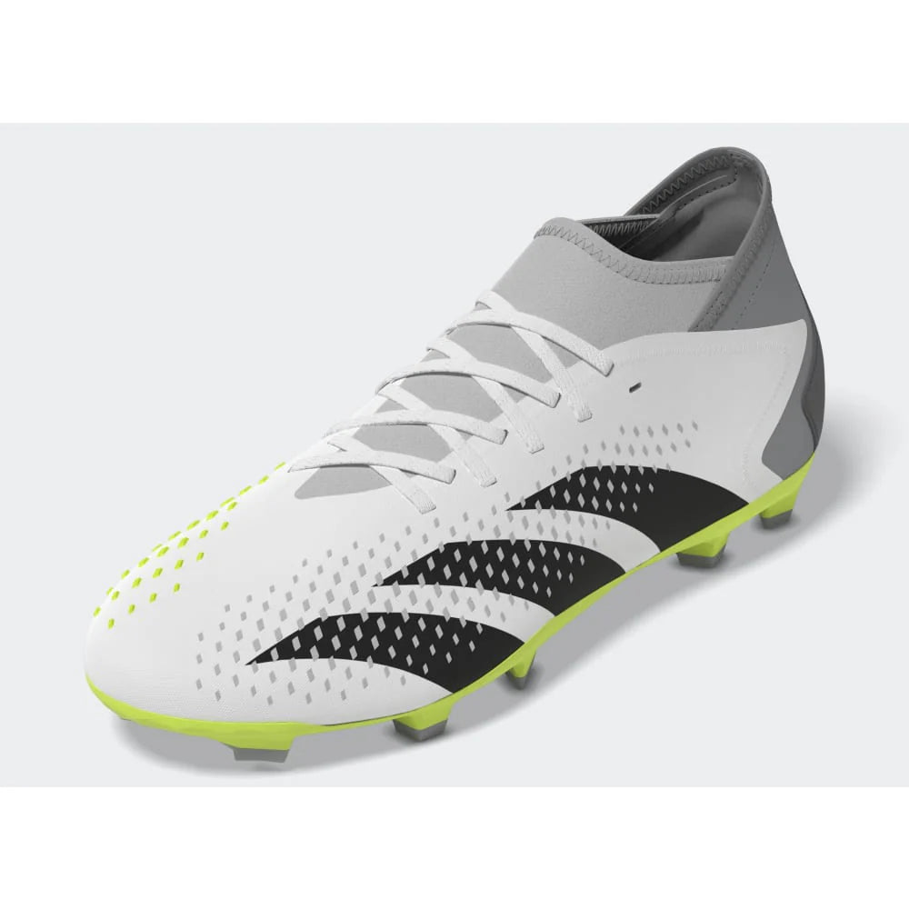 adidas Predator Accuracy3 FG Firm Ground Soccer Cleats White Black Lucid Lemon