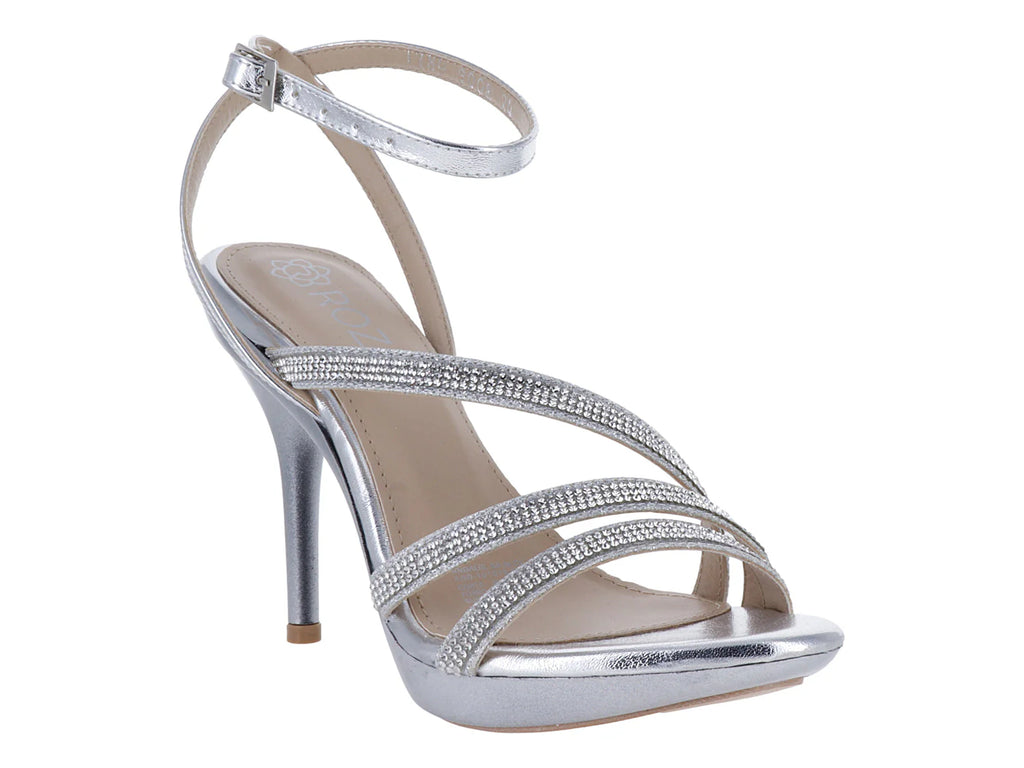 Sandalias Zapatilla Roze Color Plata para Mujer