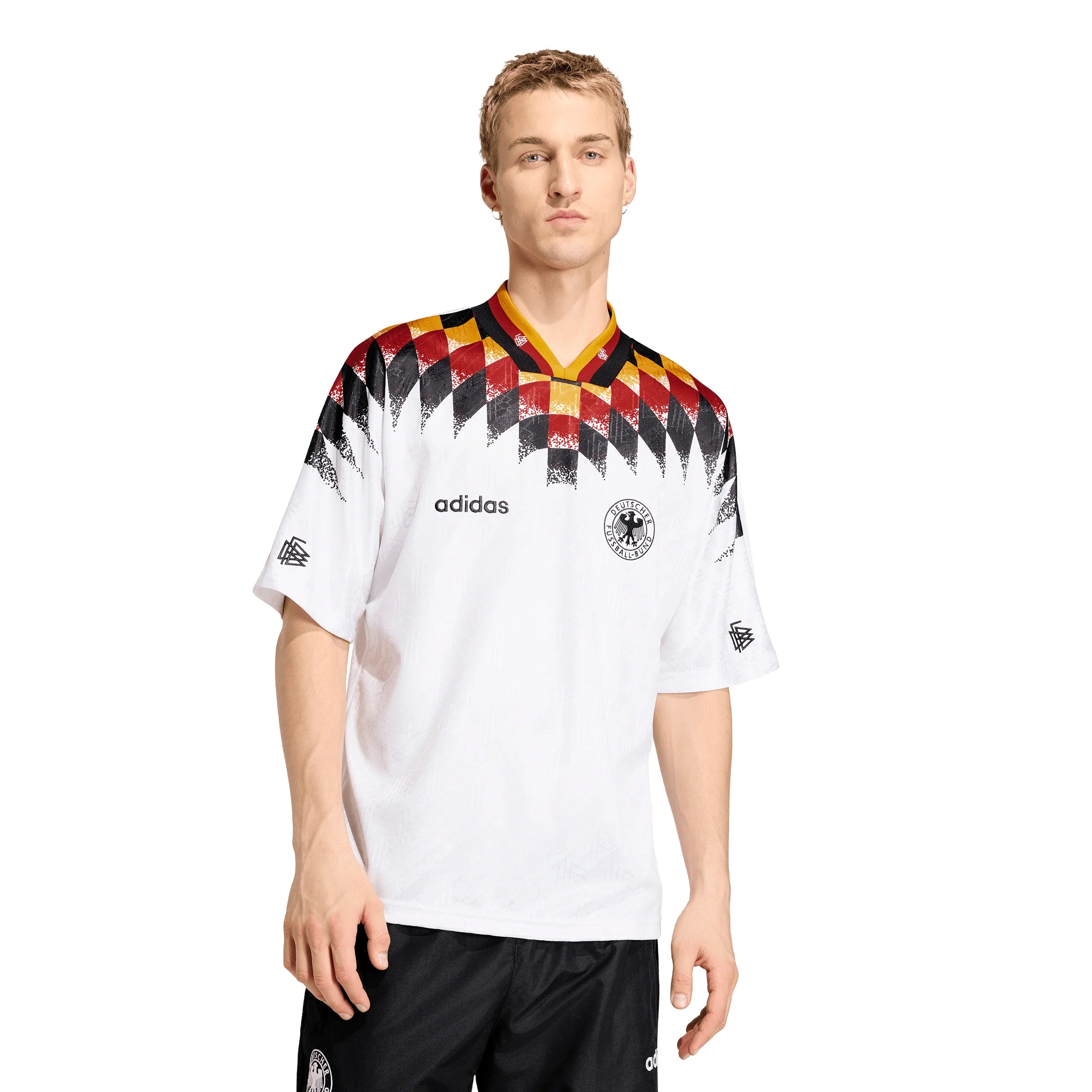adidas Germany Home 1994 Mens Soccer Jersey White Black Red