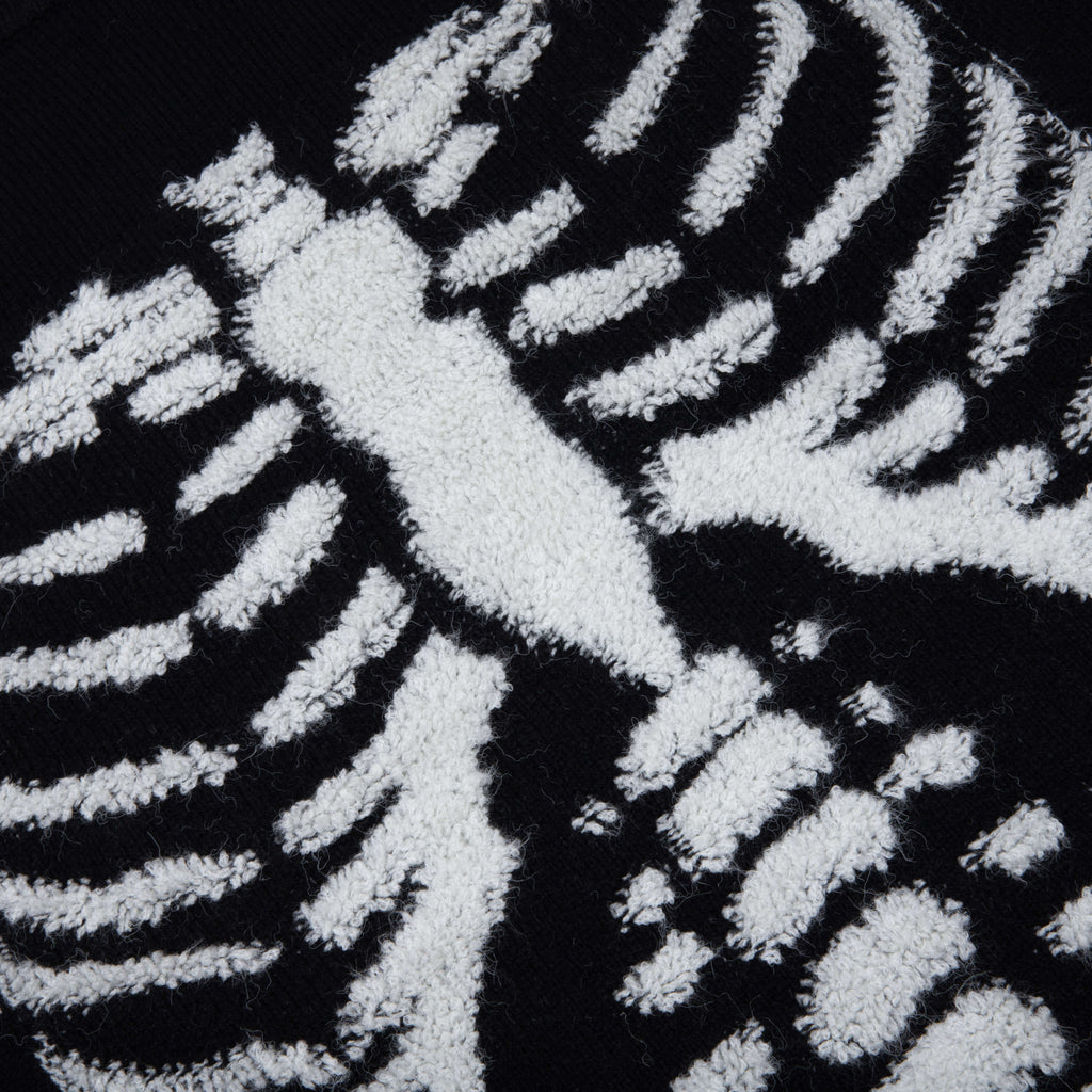 Skelly Knitted Sweater Black White