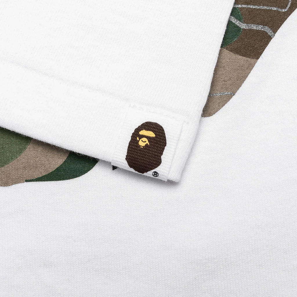 Kids Layered Line Camo Big Ape Head Tee White Beige