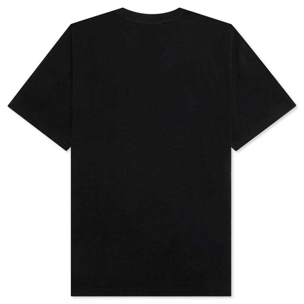 Rhinestone College Relaxed Fit Tee Black