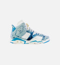 Air Jordan 6 Washed Denim Grade School Lifestyle Shoe Blue Denim Free Shipping