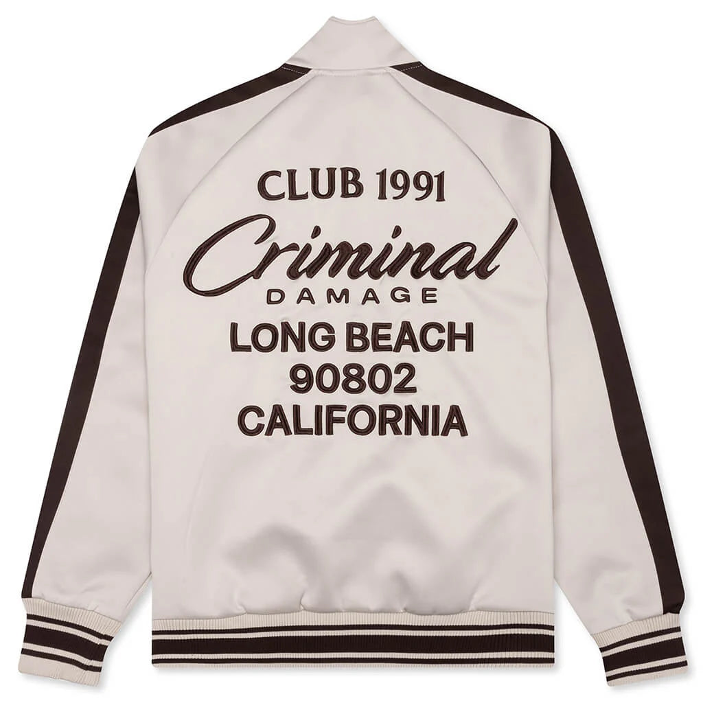 Pin Tuck Track Top Stone