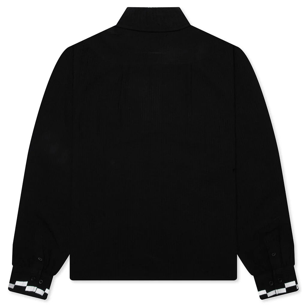 Live Life With Ease Button Up Black