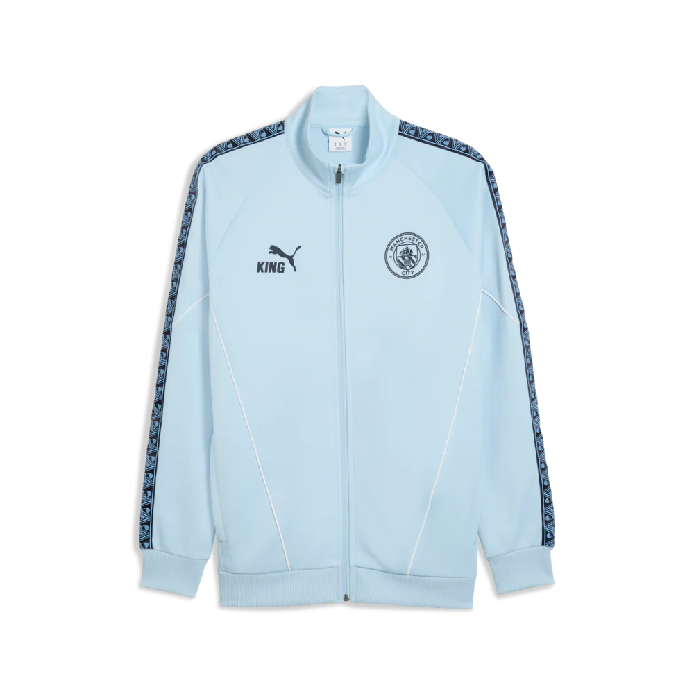 PUMA Manchester City King Anthem Mens Soccer Jacket Silver Sky Navy